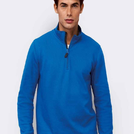 02088 Contrast Zip Neck Sweatshirt image 1