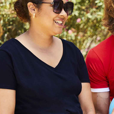 61398 Lady Fit Valueweight V Neck T Shirt image 1