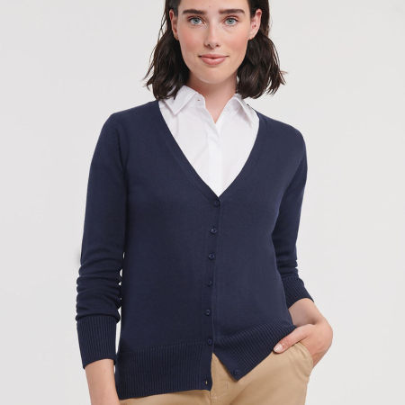 715F Ladies' V Neck Knitted Cardigan image 1