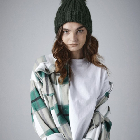 B413 Verbier Fur Pop Pom Chunky Beanie image 1