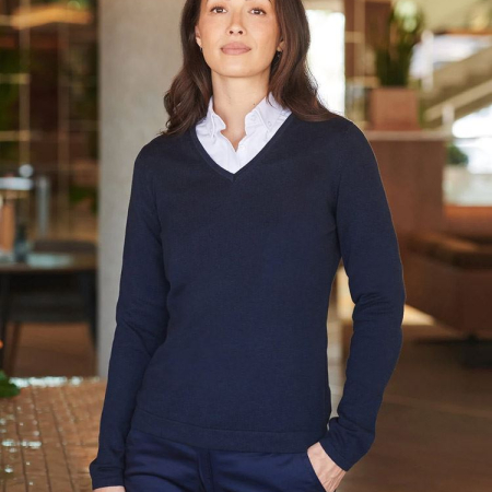H721 Ladies Lightweight V Neck Jumper image 1