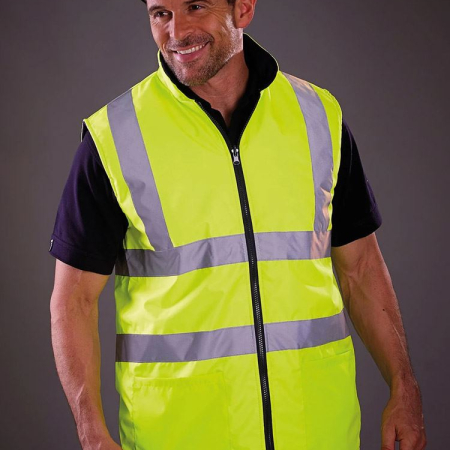 HV008F Hi Vis Reversible Fleece Vest image 1