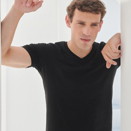 SF122 Men's Feel Good Stretch V Neck T-Shirt image 1