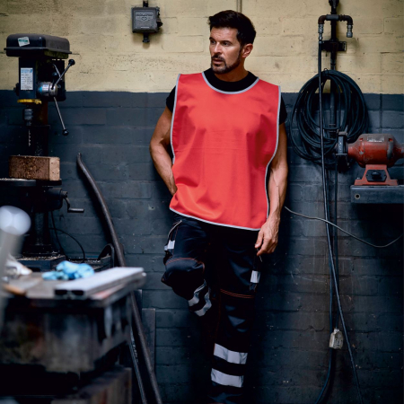 YK100/(HVJ259)YK009 Hi-Vis Reflective Border Tabard image 1