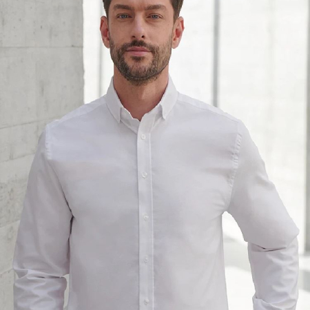 H512C Modern Long Sleeve Classic Fit Oxford Shirt image 1